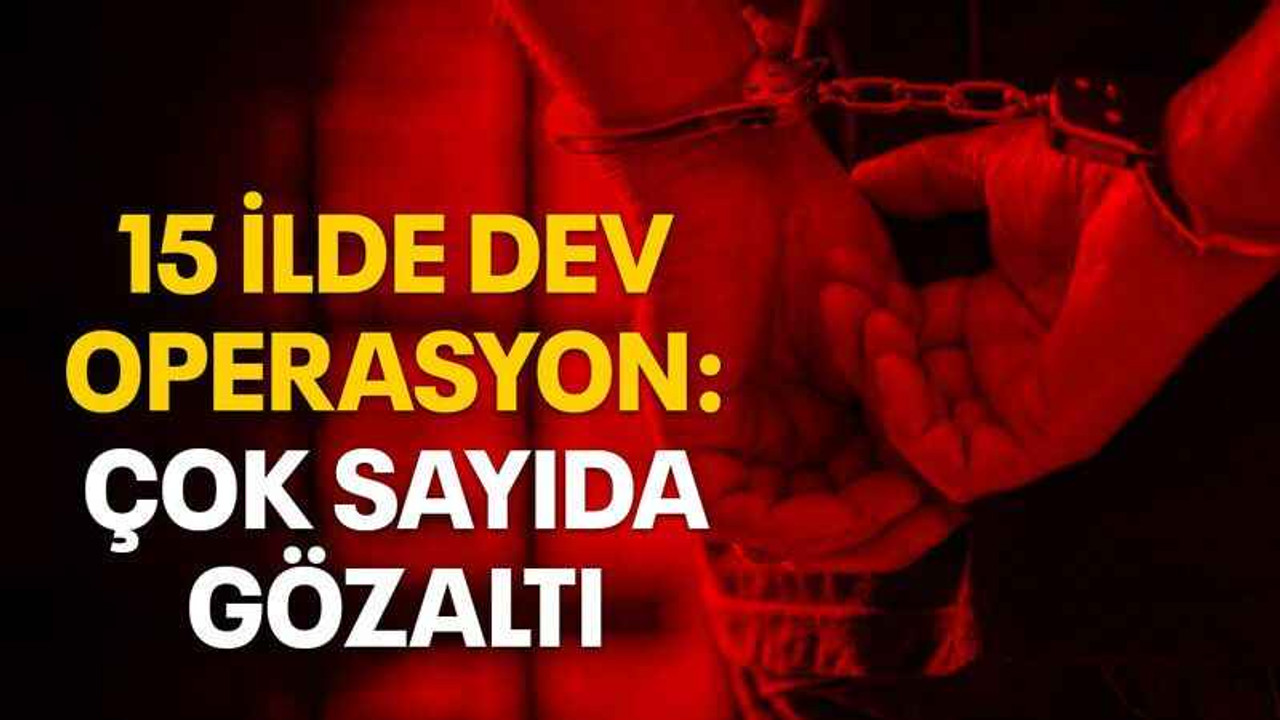 15 ilde dev operasyon: Çok sayıda gözaltı